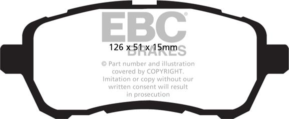 EBC Brakes DP22058 - Комплект спирачно феродо, дискови спирачки vvparts.bg