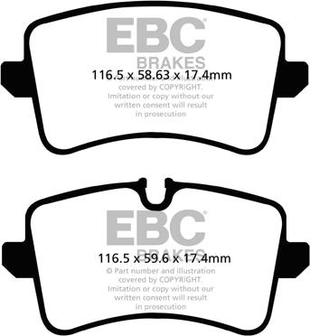 EBC Brakes DP42082R - Комплект спирачно феродо, дискови спирачки vvparts.bg