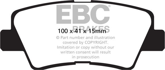 EBC Brakes DP22031 - Комплект спирачно феродо, дискови спирачки vvparts.bg