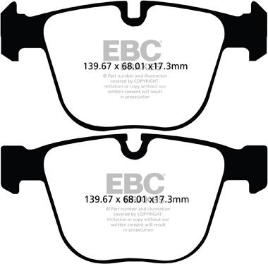 EBC Brakes DP32020C - Комплект спирачно феродо, дискови спирачки vvparts.bg