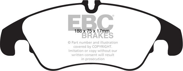 EBC Brakes DP22022 - Комплект спирачно феродо, дискови спирачки vvparts.bg