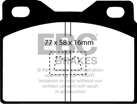 EBC Brakes DP4220R - Комплект спирачно феродо, дискови спирачки vvparts.bg