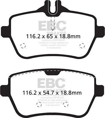 HITEC H 1854 - Комплект спирачно феродо, дискови спирачки vvparts.bg