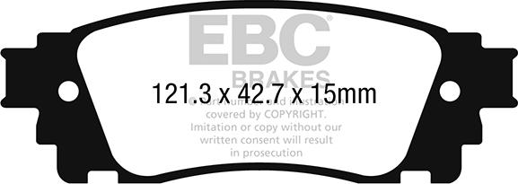 EBC Brakes DP22262 - Комплект спирачно феродо, дискови спирачки vvparts.bg