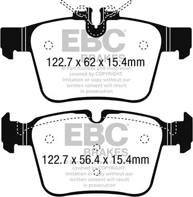 EBC Brakes DP32215C - Комплект спирачно феродо, дискови спирачки vvparts.bg