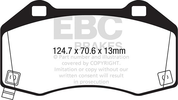 EBC Brakes DPX2286 - Комплект спирачно феродо, дискови спирачки vvparts.bg