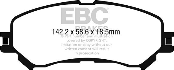 EBC Brakes DP22272 - Комплект спирачно феродо, дискови спирачки vvparts.bg