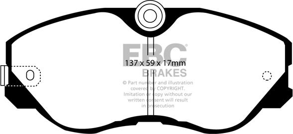EBC Brakes DP2736 - Комплект спирачно феродо, дискови спирачки vvparts.bg