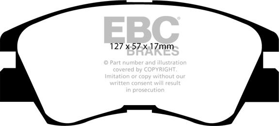 EBC Brakes DP716 - Комплект спирачно феродо, дискови спирачки vvparts.bg