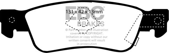 EBC Brakes DP777 - Комплект спирачно феродо, дискови спирачки vvparts.bg