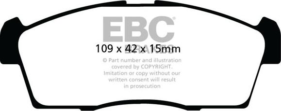 EBC Brakes DPX2042 - Комплект спирачно феродо, дискови спирачки vvparts.bg