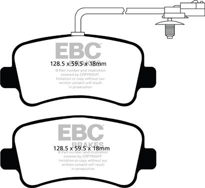 EBC Brakes DPX2084 - Комплект спирачно феродо, дискови спирачки vvparts.bg