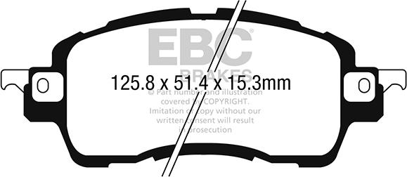 EBC Brakes DPX2275 - Комплект спирачно феродо, дискови спирачки vvparts.bg