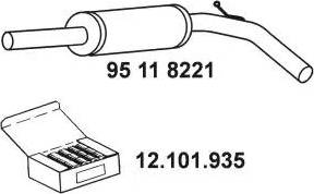 Eberspächer 95 11 8221 - Средно гърне vvparts.bg