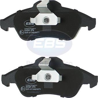 EBS EKBP.576 - Комплект спирачно феродо, дискови спирачки vvparts.bg