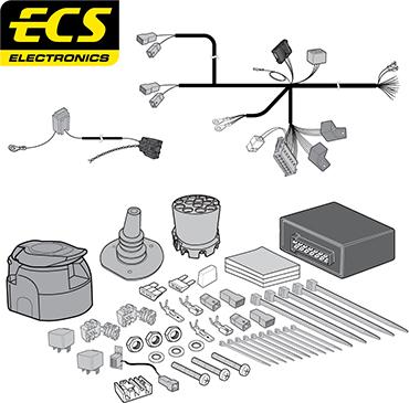 ECS AF01413U - Електрокомплект, теглич vvparts.bg