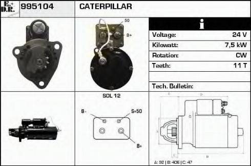 EDR 995104 - Стартер vvparts.bg