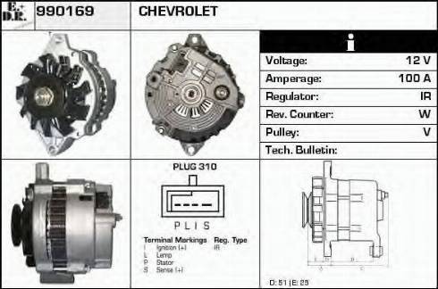 EDR 990169 - Генератор vvparts.bg