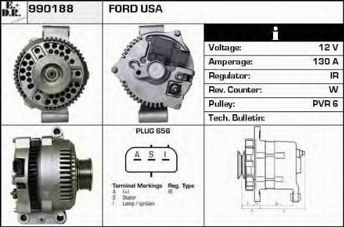 EDR 990188 - Генератор vvparts.bg