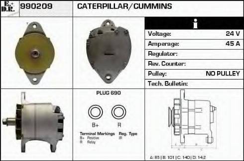 EDR 990209 - Генератор vvparts.bg