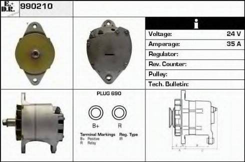 EDR 990210 - Генератор vvparts.bg