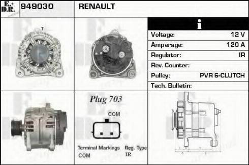 EDR 949030 - Генератор vvparts.bg