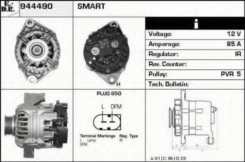 EDR 944490 - Генератор vvparts.bg