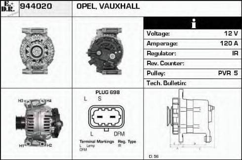 EDR 944020 - Генератор vvparts.bg