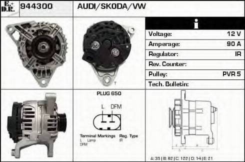 EDR 944300 - Генератор vvparts.bg