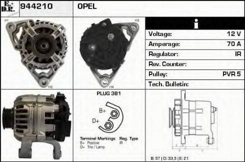 EDR 944210 - Генератор vvparts.bg