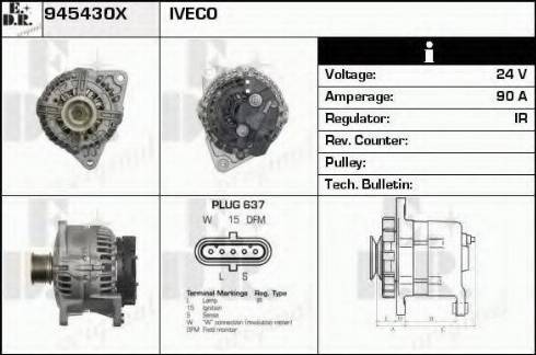 EDR 945430X - Генератор vvparts.bg