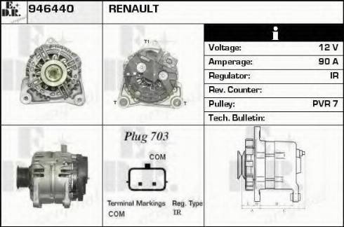 EDR 946440 - Генератор vvparts.bg