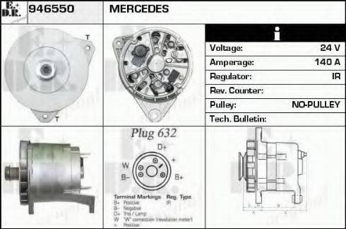 EDR 946550 - Генератор vvparts.bg