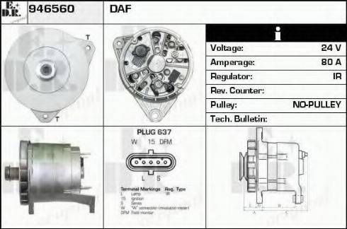 EDR 946560 - Генератор vvparts.bg