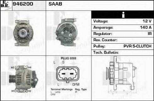 EDR 946200 - Генератор vvparts.bg