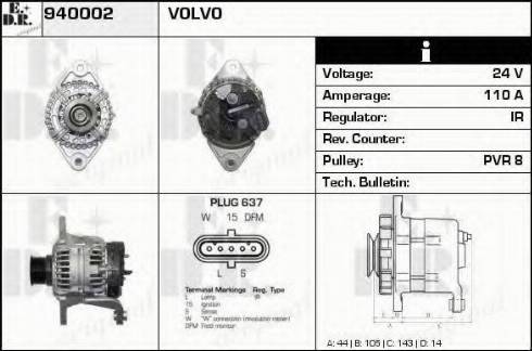 EDR 940002 - Генератор vvparts.bg