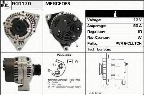 EDR 940170 - Генератор vvparts.bg