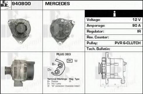 EDR 940800 - Генератор vvparts.bg