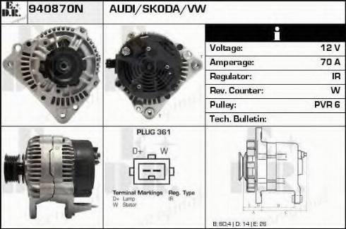 EDR 940870N - Генератор vvparts.bg