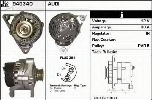 EDR 940340 - Генератор vvparts.bg