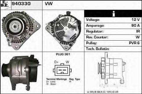 EDR 940330 - Генератор vvparts.bg