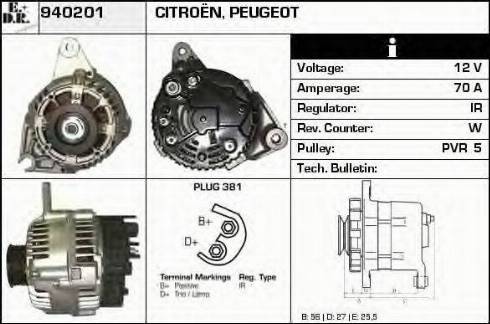 EDR 940201 - Генератор vvparts.bg