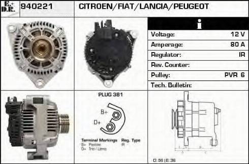 EDR 940221 - Генератор vvparts.bg