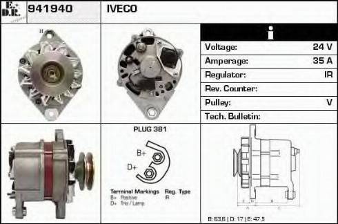 EDR 941940 - Генератор vvparts.bg