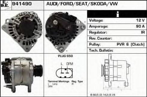 EDR 941490 - Генератор vvparts.bg