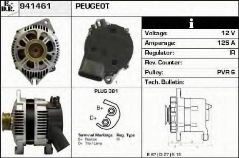 EDR 941461 - Генератор vvparts.bg