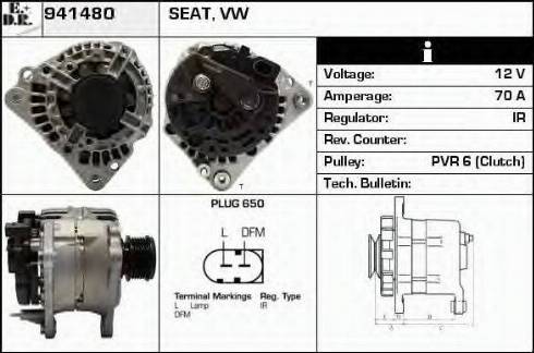 EDR 941480 - Генератор vvparts.bg