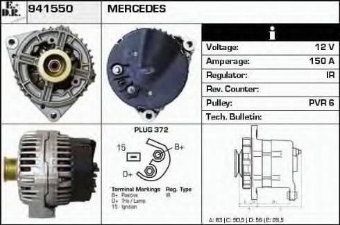 EDR 941550 - Генератор vvparts.bg