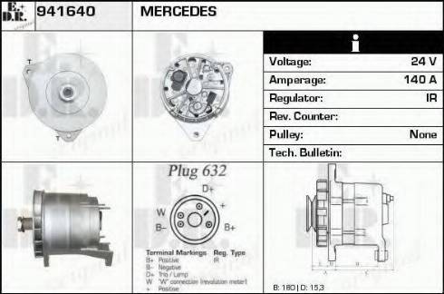 EDR 941640 - Генератор vvparts.bg