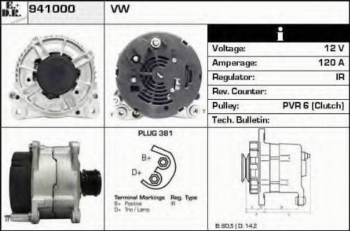 EDR 941000 - Генератор vvparts.bg